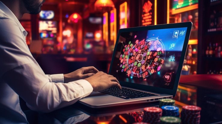 Pengguna memegang ponsel pintar dengan layar yang menunjukkan keamanan akun digital
